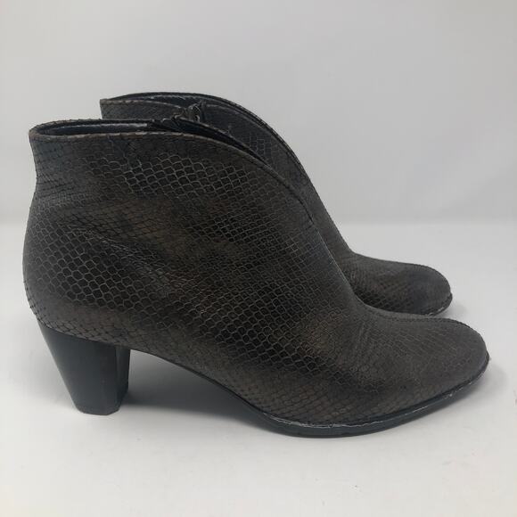 Ara Luftpolster Snake Faux Leather Copper Booties - Picture 6 of 10